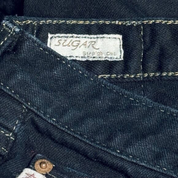 Vintage Big Star Sugar Black Straight Stretch Jeans Made in USA Women's size 28R - Picture 4 of 6